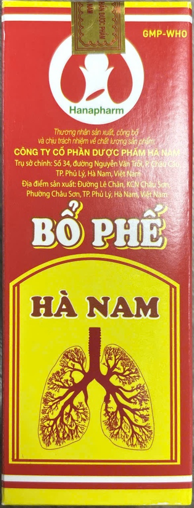 [T03365] Bổ phế siro Hà Nam (Lọ/125ml)