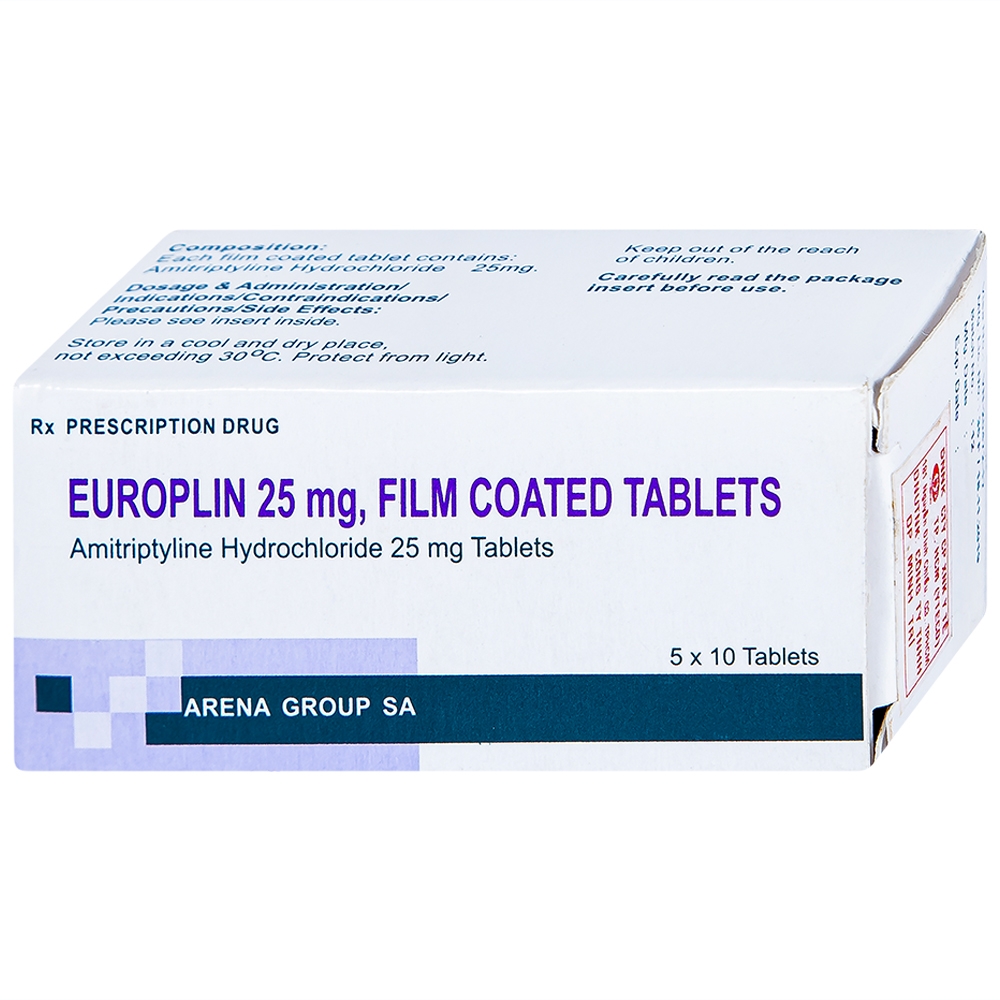 [T03373] Europlin Amitriptylin 25mg Romania (H/50v) 