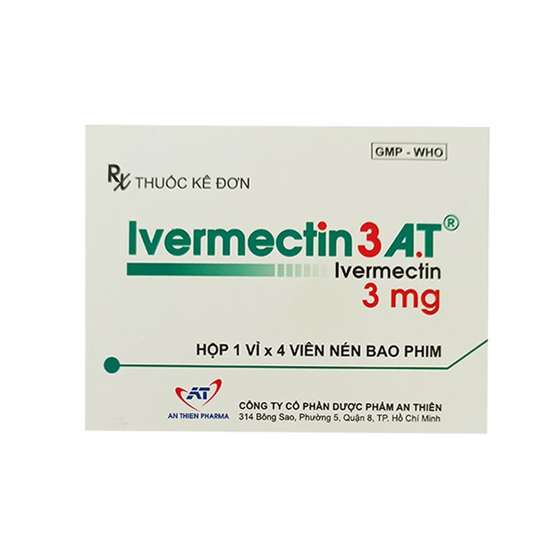 [T03398] Ivermectin 3A.T Ivermectin 3mg An Thiên (H/4v) Date 08/2027