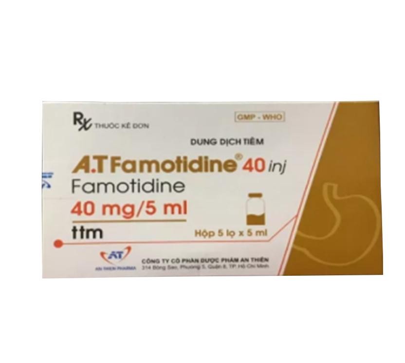 [T03517] A.T Famotidine 40mg/ml tiêm An Thiên (H/5 lọ/5ml) Date 12/2026