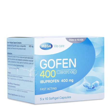 [T03631] Gofen Ibuprofen 400mg Mega (H/50v)