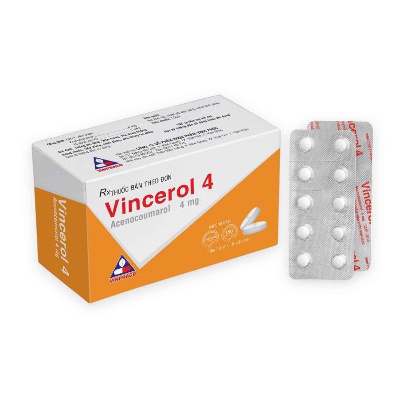 [T03674]  Vincerol Acenocoumarol 4mg Vĩnh Phúc (H/100v) 