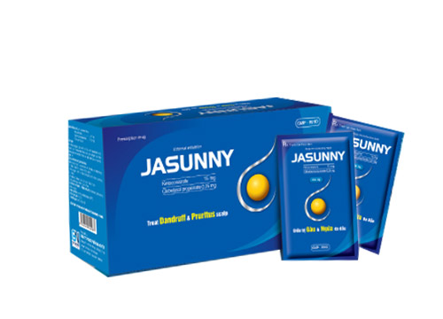 [T03693] Dầu Gội Jasunny Ketoconazole 15mg Gia Nguyễn (H/50gói/5g) Date 09/2027