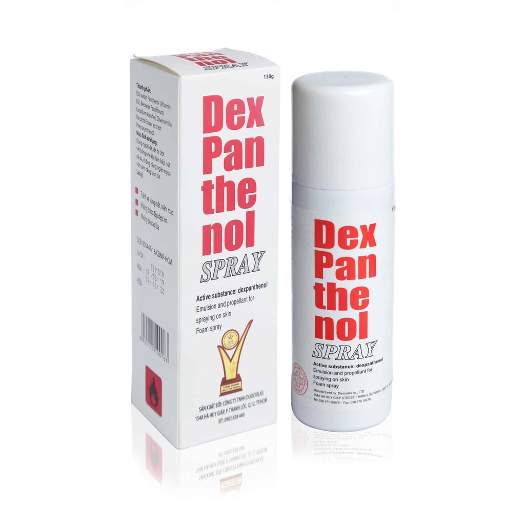 Dexpanthenol Spray xịt bỏng Duocvilas (Lọ/130g) Top Thuốc