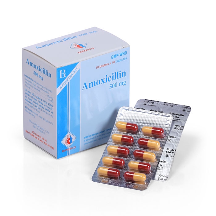 [T03722] Amoxicillin 500mg Đồng Tháp (H/100v) Date 04/2027
