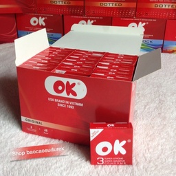 [T03932] Bao cao su Ok Original Đỏ (H/48hộp nhỏ/3cái)