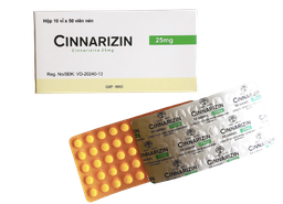 [T04198] Cinnarizin 25mg Quảng Bình (H/500v)