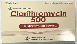 [T04626] Clarithromycin 500mg Khánh Hoà (H/30v)