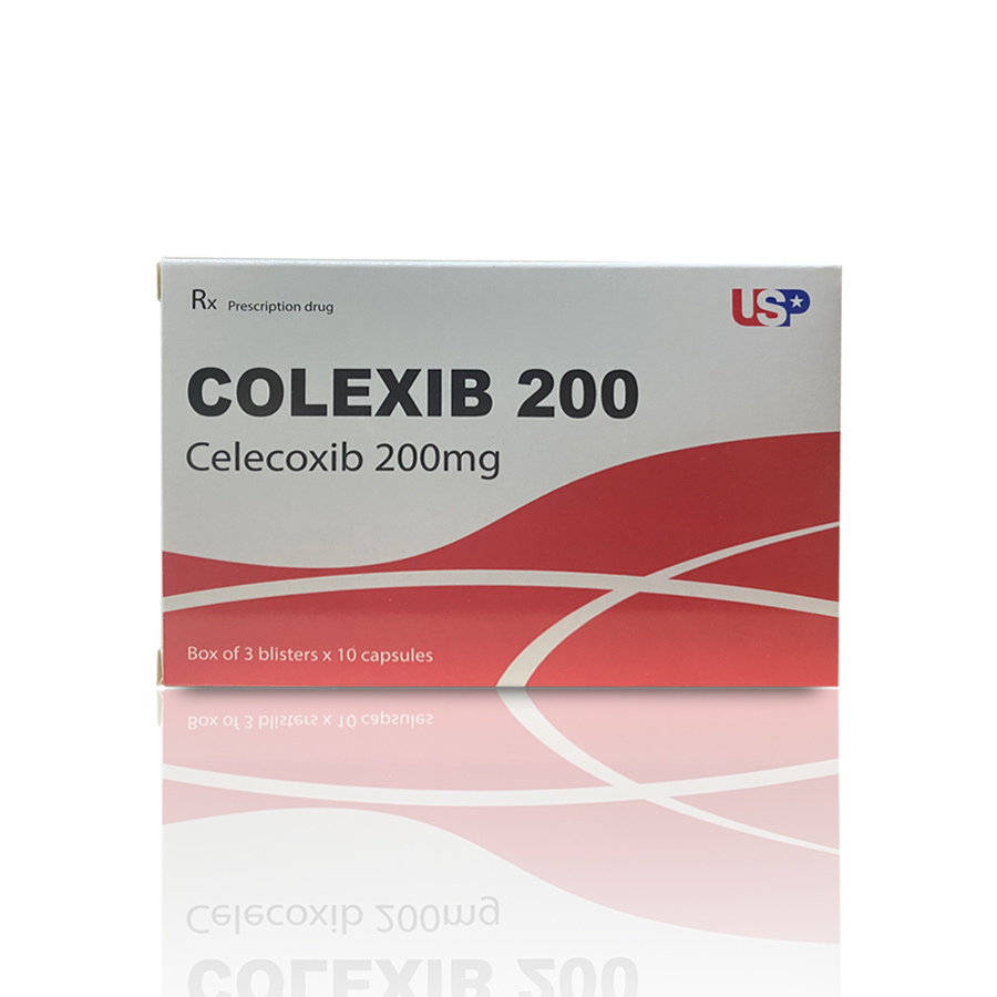 [T04639] Colexib 200 Celecoxib 200mg đỏ USP (H/30v) 