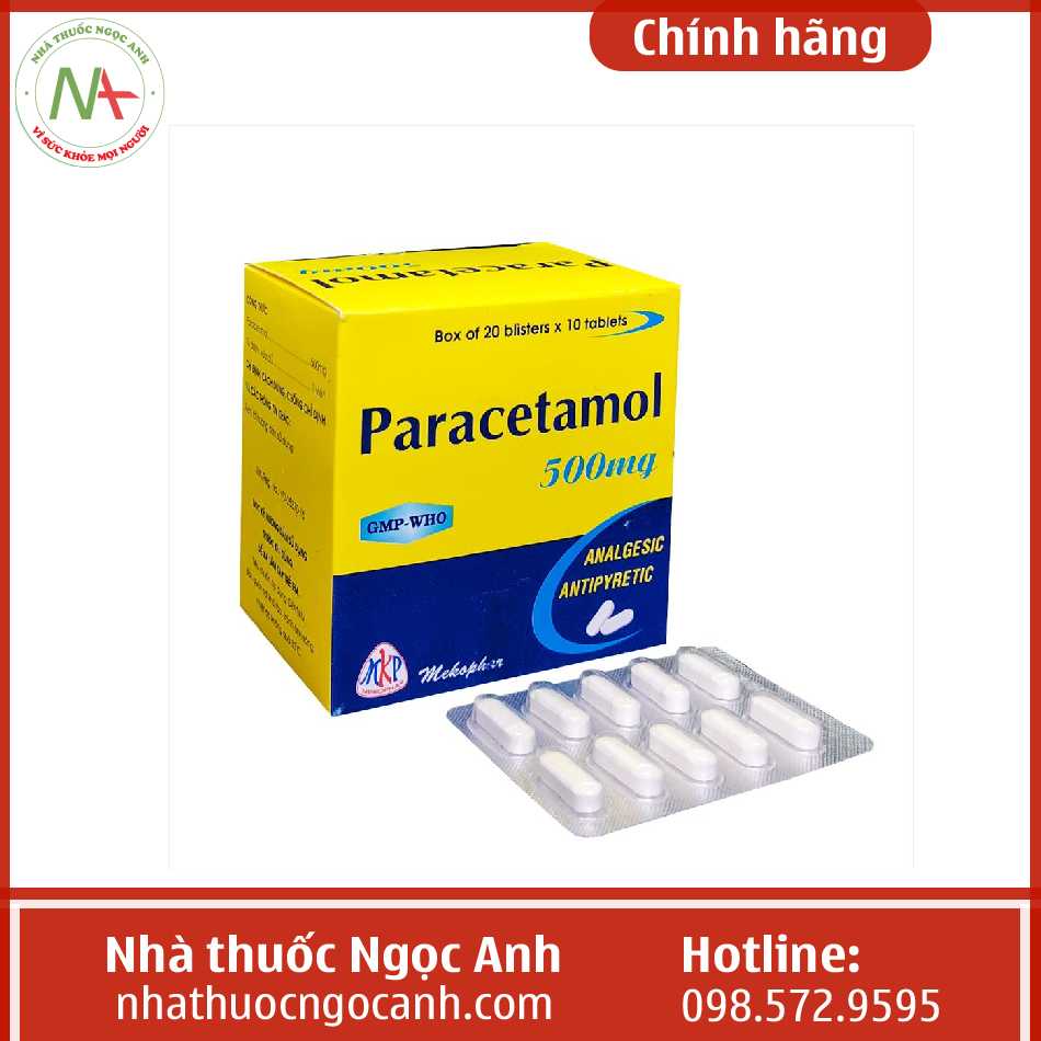 [T04647] Paracetamol 500mg Mekophar (H/200v) Date 07/2027