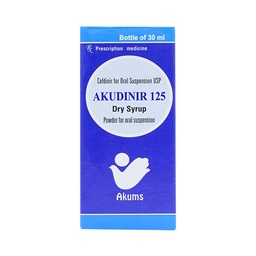 [T04763] Akudinir Cefdinir 125mg/5ml bột pha hỗn dịch Akums Ấn Độ (Lọ/30ml)