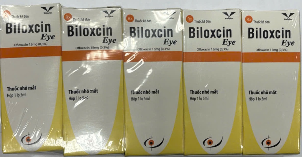 [T05153] Biloxcin Eye Ofloxacin 0.3% Bình Định (Cọc/10c/5ml) date 12/2026