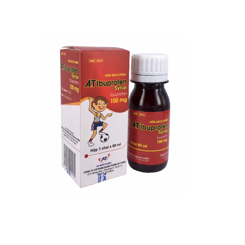 [T05407] A.T Ibuprofen 100mg Siro An Thiên (Lọ/60ml) Date 11/2027